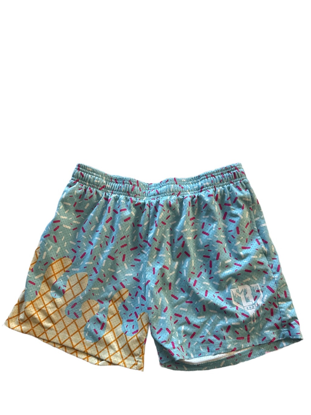 Baseball Lifestyle 101 Athletic Shorts with Ice Cream Print Medium 5” Inseam